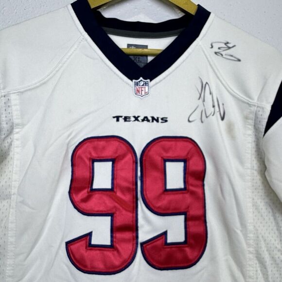Nike NFL Houston Texans Jersey Youth XL 18 JJ WATT 99 On Field Autographed 2012 - Picture 3 of 16
